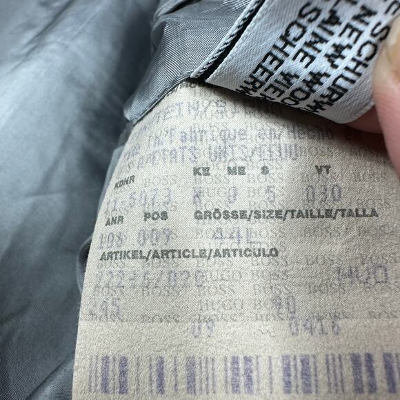 Hugo Boss Gray Wool Three Button Classic Business Work Men's Blazer Jacket 44L - Picture 16 of 16